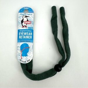 CHUMS Original Cotton Eyewear Retainer Standard Temples Unisex NEW Dark Green